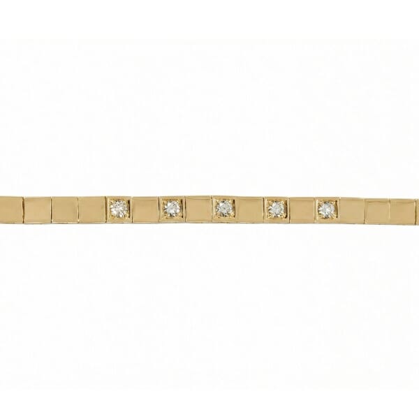 Gullarmbånd i 14kt med 5x0,07 ct TW-Si - coc9000026
